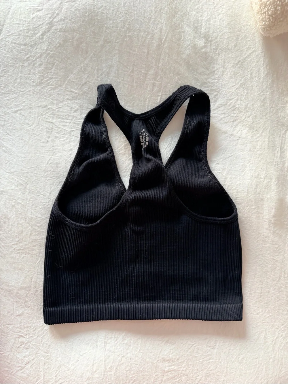 FP Movement by Free People Black Ribbed Racerback Sports Tank - Picture 3 of 3